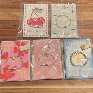 Little words project bracelets w/cards